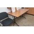Gunnar Autumn Maple Meeting Work Table Black Legs